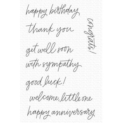 My Favorite Things Clear Stamps - All-Occasion Scripted Greetings